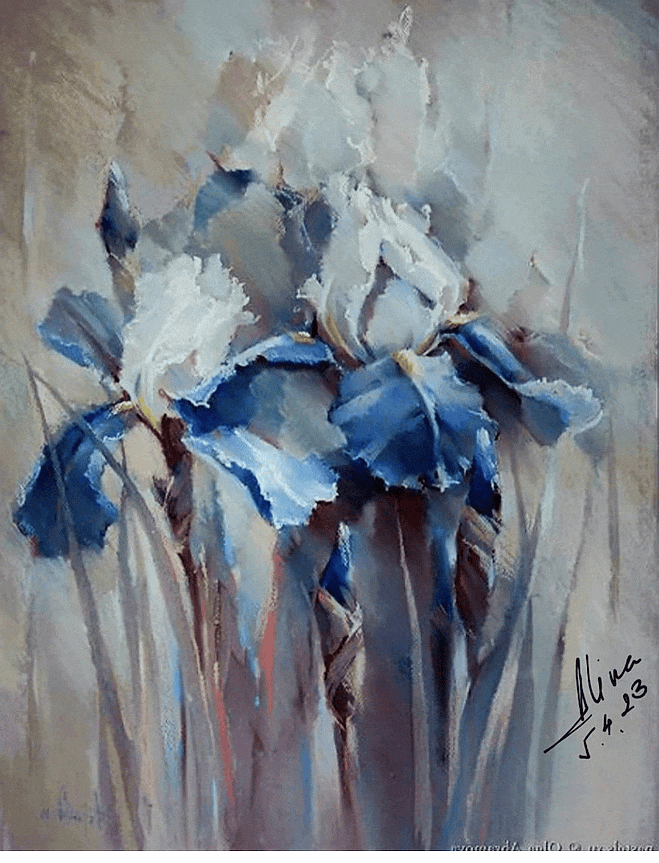 ArteDiAlina.com painting: Blue Iris